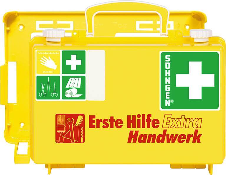 SÖHNGEN Erste-Hilfe-Koffer Extra Handwerk,DIN 13157,gelb