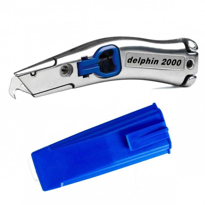 Delphin Delphin Universal Teppichmesser D2000 inkl Köcher blau