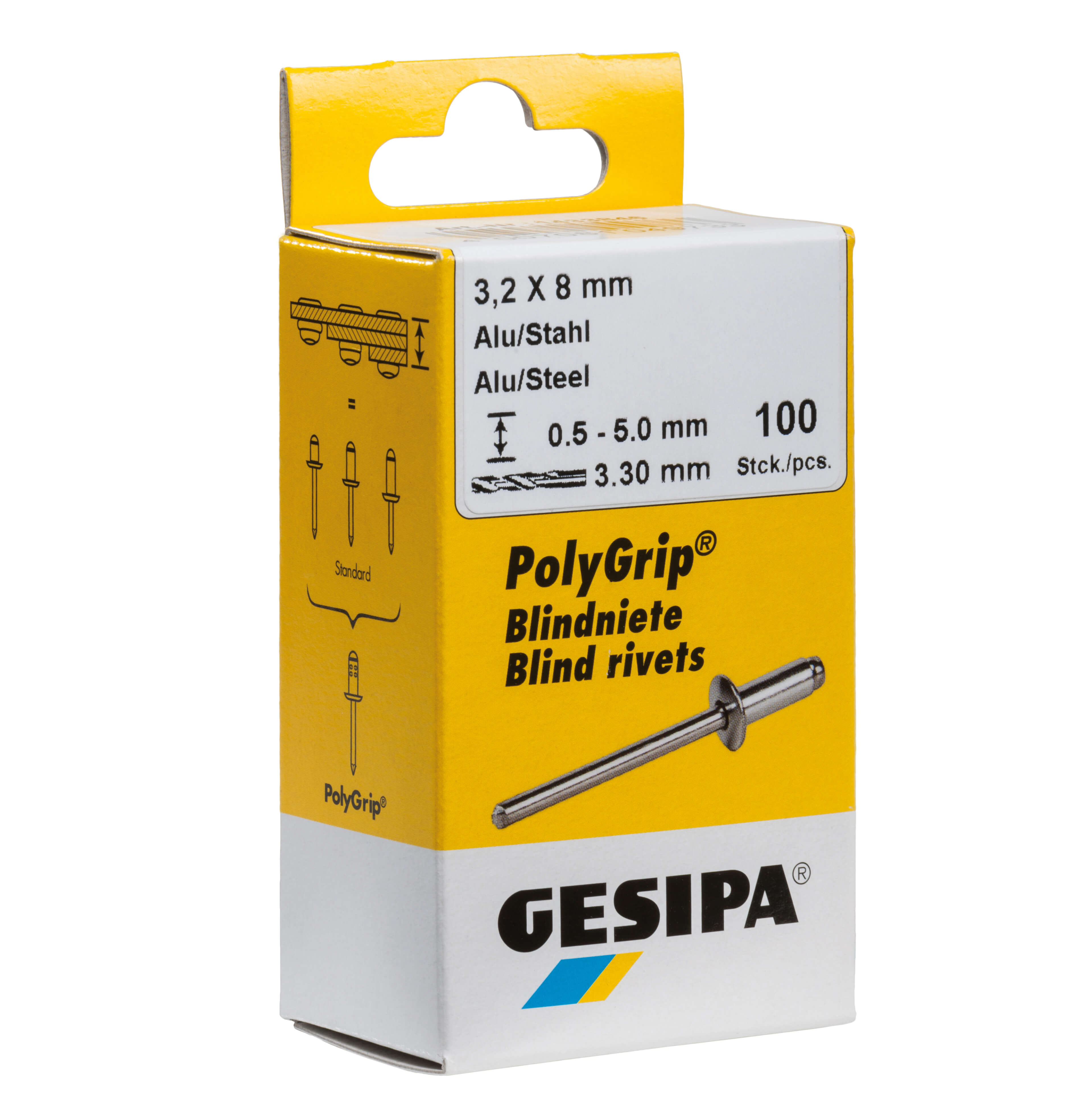 Gesipa Mini-Pack PolyGrip Alu/Stahl 3,2 x 11