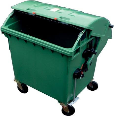 OPV Müllcontainer Kunststoff 1,1 cbm Runddeckel grün